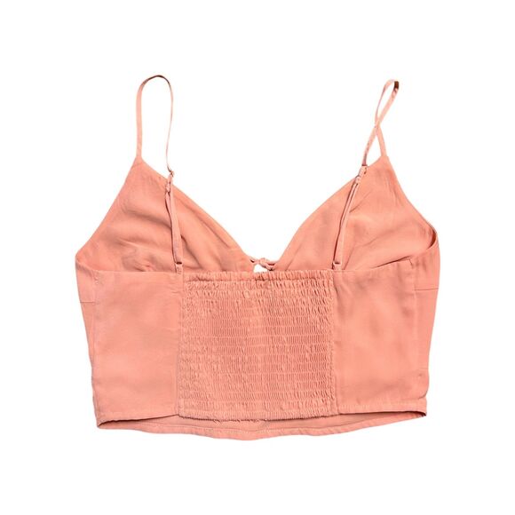 Abercrombie & Fitch, Women's Spaghetti Strap Crop Top, Small, Salmon Pink, NWT - Picture 5 of 7